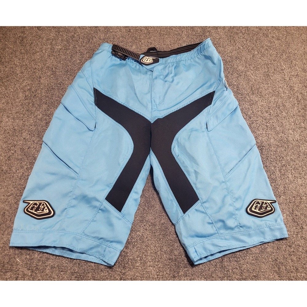 Troy Lee Designs Moto Mountain Bike Light Blue Shorts Riding Cycling Size 32